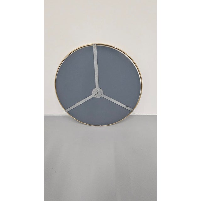 Italian Brass Wall Mirror, 1960s For Sale - Image 4 of 6