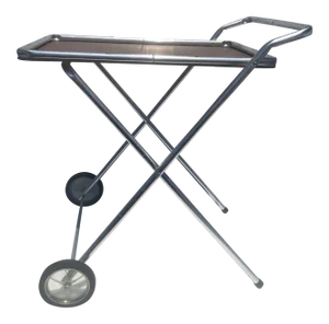 1950s Aluminum Folding Bar Cart