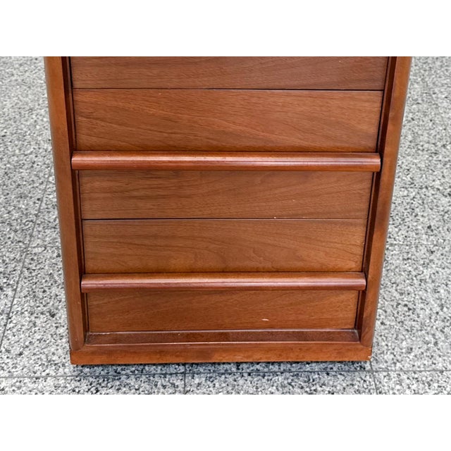 1960s Walnut Nightstand Chests by T. H. Robsjohn-Gibbings for Widdicomb - A Pair For Sale - Image 10 of 15