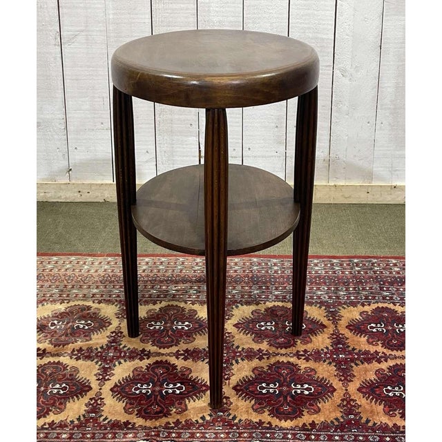 Wood Art Deco Beech Pedestal Table, 1930s For Sale - Image 7 of 14