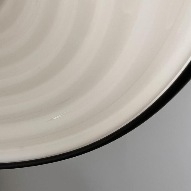 Italian Modern White and Black Acrylic Glass Ceiling Light from Guzzini, 1970s For Sale - Image 12 of 17