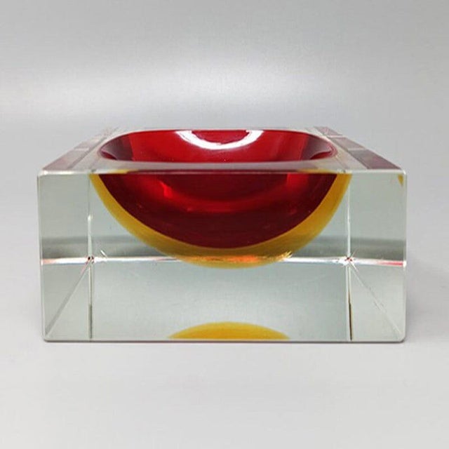 Glass Mid-Century Modern Sommerso Murano Glass Bowl or Catch-All by Flavio Poli for Seguso, 1960s For Sale - Image 7 of 7