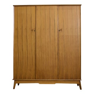 Vintage Walnut Wardrobe by Alfred Cox for Heals, 1950s For Sale