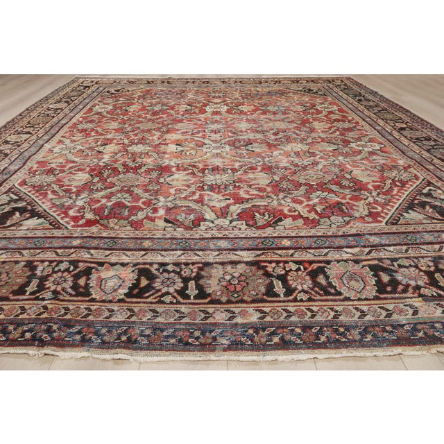 Vintage Persian Mahal Rug, 10'08 X 14'01 For Sale - Image 9 of 10