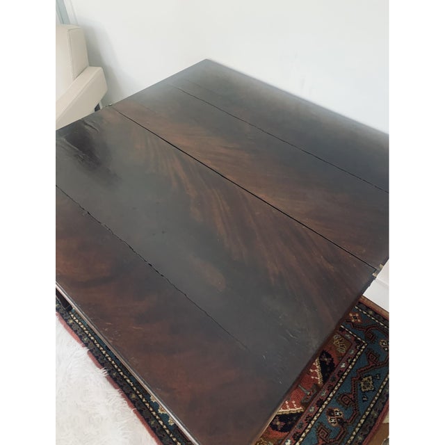 Wood 18th Century Georgian Style Mahogany Flip Top Card Table For Sale - Image 7 of 10