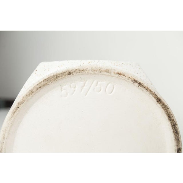 Uebelacker Keramik 597/50 vase, large model, with white and brown polka dots, 1970s, West Germany, 50 cm tall. It is in...