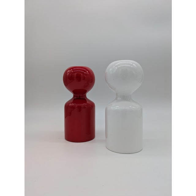 Ceramic Candleholder Vases by Liisi Beckmann for Ceramiche Gabbianelli, Italy, 1960s, Set of 2 For Sale - Image 3 of 15
