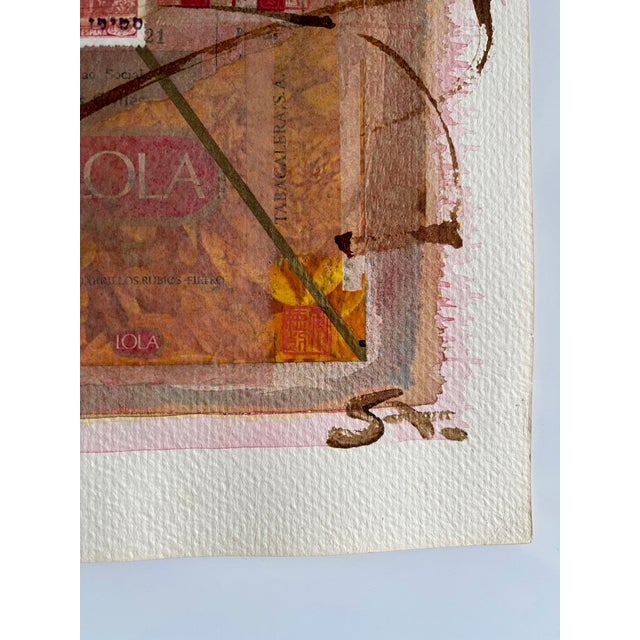 Stephen Andrews, Canadian Art Mixed Media Collage Assemblage Painting Hebrew Canada Stamp For Sale - Image 4 of 9