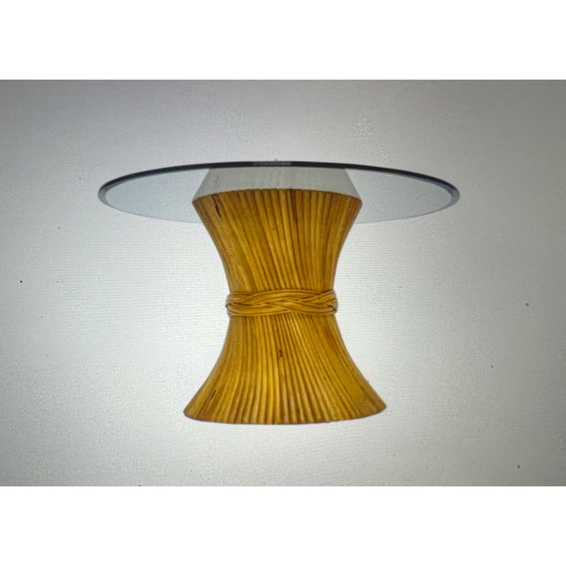 Bamboo Sheaf of Wheat and Glass Dining Table from McGuire, 1970s For Sale - Image 10 of 14