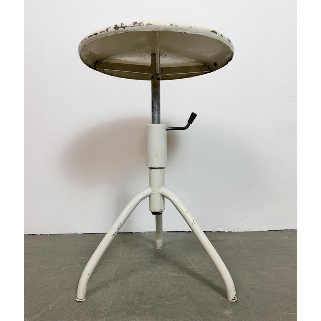 Industrial Iron Height Adjustable Stool, 1960s For Sale - Image 10 of 16