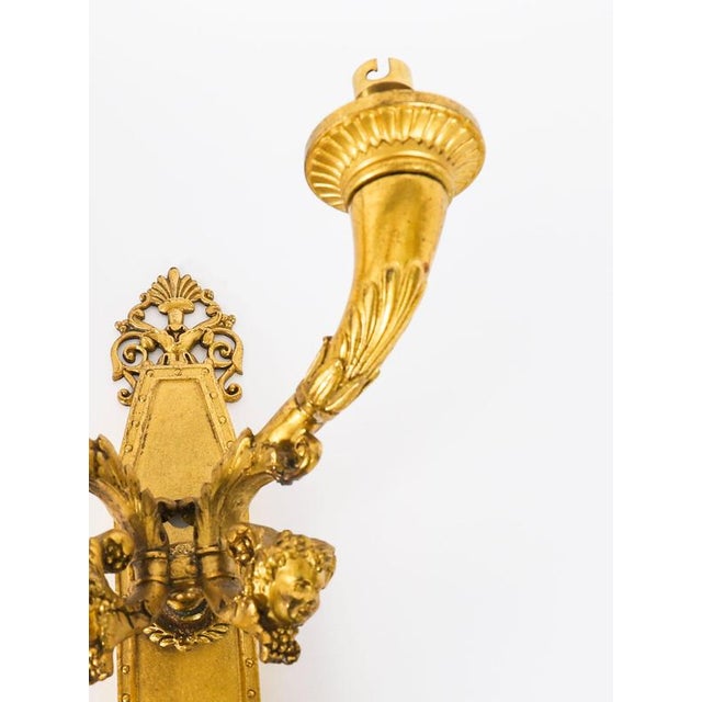 Antique 19th Century French Louis XIV Revival Branch Ormolu Wall Lights, Set of 2 For Sale - Image 3 of 11