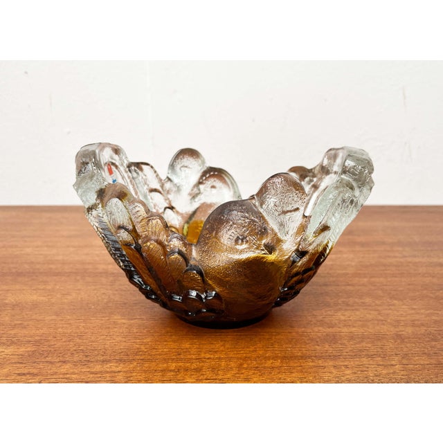 Mid-Century Modern Glass Bowl with Dove by Pertti Santalahti for Humppila, 1960s For Sale - Image 13 of 18