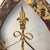 Rustic Farmhouse Gothic Style Arched Window Fleur-De-Lis Red Yellow Chipped Wood Hanging Wall Decor, Set of 2 For Sale - Image 12 of 14