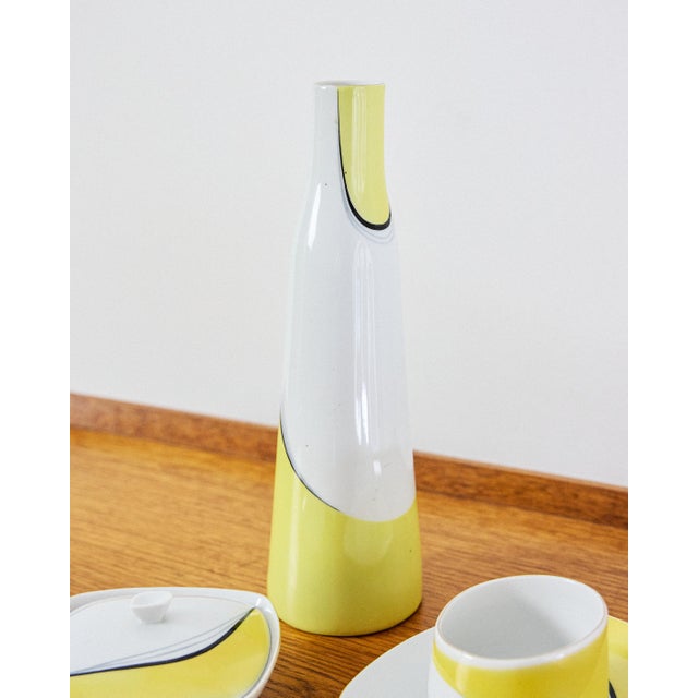 Porcelain Set by Sándor Koczor for Hollóházi, 1950s, Set of 3 For Sale - Image 6 of 7