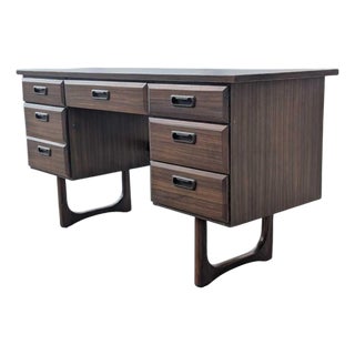 Mid-Century Desk – Laminate Top Desk, Vintage Wooden Desk, Retro Office Desk, Stylish Work Desk For Sale