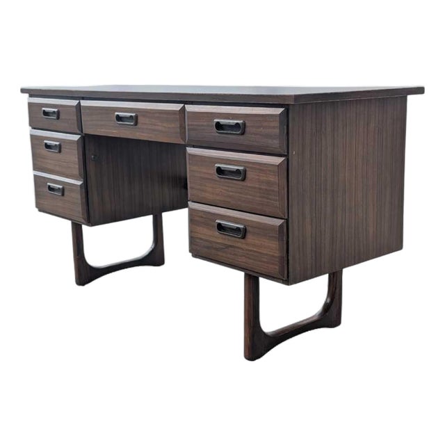 Mid-Century Desk – Laminate Top Desk, Vintage Wooden Desk, Retro Office Desk, Stylish Work Desk For Sale