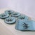 Antique French Turquoise Earthenware Dessert Set, 1890s, Set of 12 For Sale - Image 4 of 18