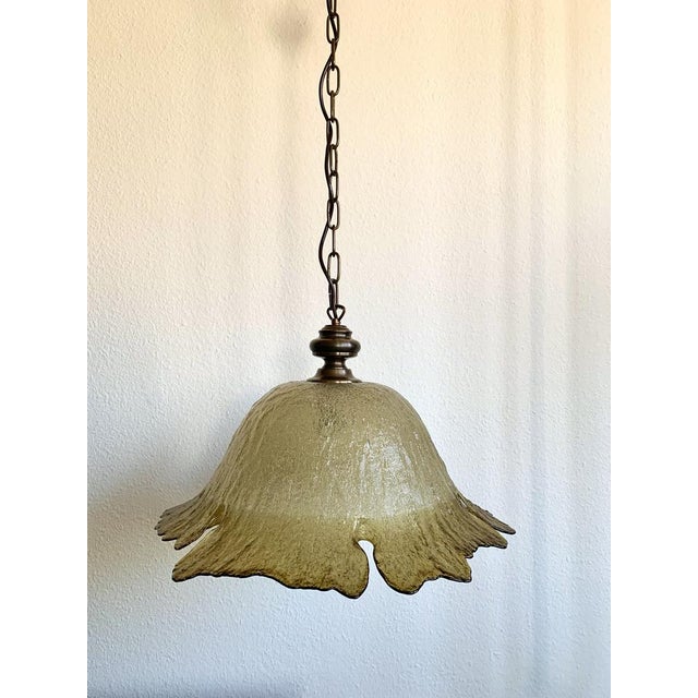 Large Vintage Daylily Pendant Lamp from Peill & Putzler For Sale - Image 9 of 9