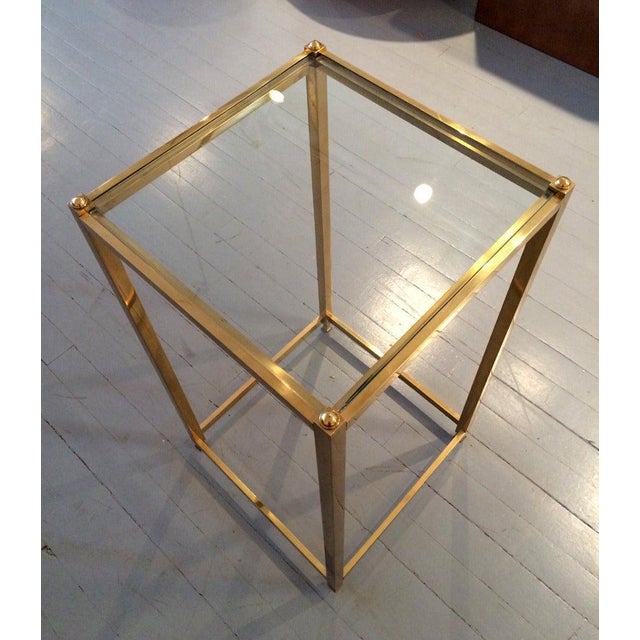 Design Solid Brass Pedestal Side Table by John Vesey For Sale - Image 4 of 6
