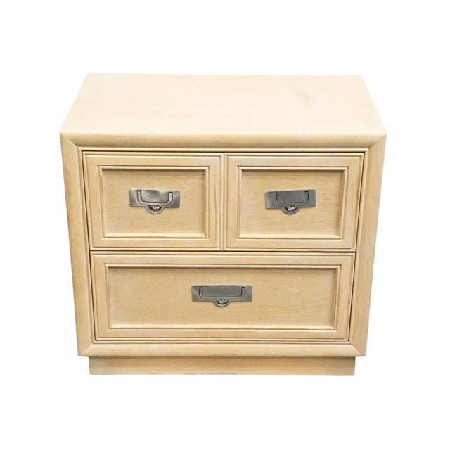 Contemporary Stanley Furniture Bleached Maple Contemporary Coastal Style 26" Two Drawer Nightstand 920-23-80 For Sale - Image 3 of 13