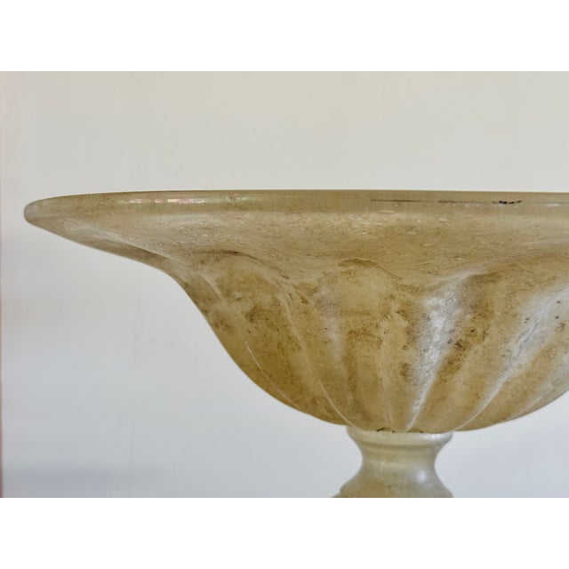Seguso Mid 20th Century Italian Scavo Glass Compote For Sale - Image 4 of 15