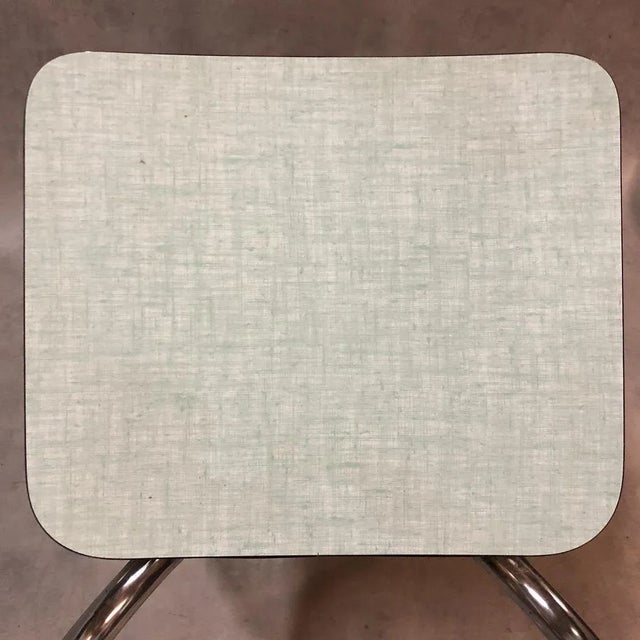 Pale Green Formica Side Chairs, 1950s, Set of 4 For Sale - Image 13 of 14