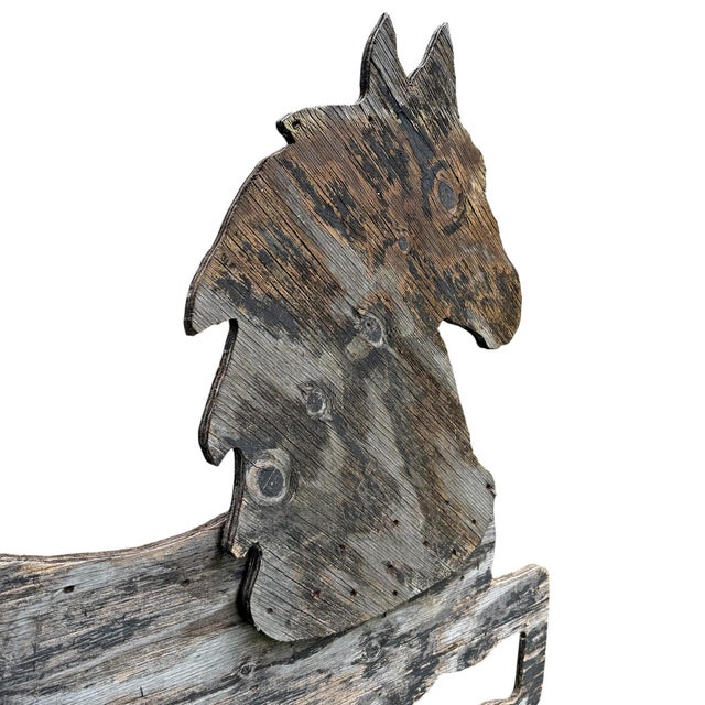 Rather Large Wood Horse Silhouette From a Blacksmith's Forge For Sale In Chicago - Image 6 of 18