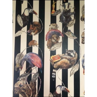 House of Hackney Empire Midnight Striped Wallpaper One Roll Sealed For Sale