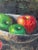 Modern 20 Th C Dark Academia - Still Life Painting With Apples For Sale - Image 3 of 5