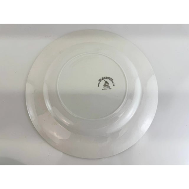 Vintage Mid Century Enoch Wedgwood “Royal Blue Ironstone” Plates, Set of 8 For Sale - Image 12 of 13