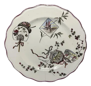Antique Conway Transferware Plate, P.B. & S. 1880