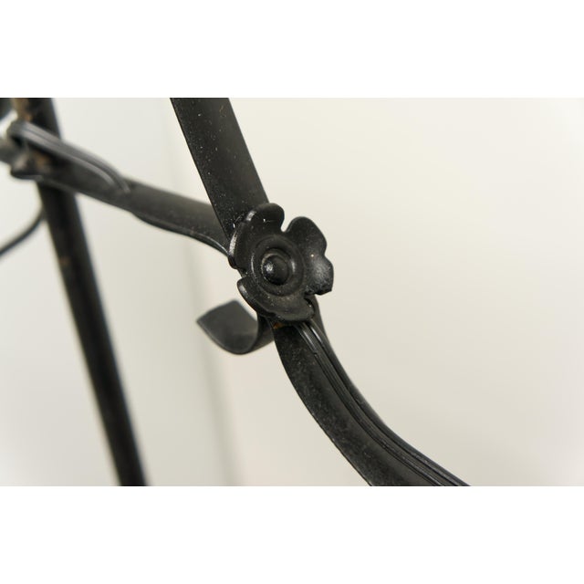 Wrought Iron Floor Lamp With Glass Shade For Sale In Louisville - Image 6 of 9