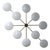 21st Century Dieci Bronze Glossy White Murano Flush Mount by Fabio LTD For Sale