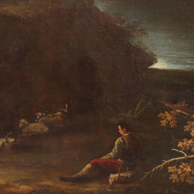 After Bartolomeo Pedon, VenetianLandscape and Figures, 18th Century, Canvas For Sale - Image 5 of 13