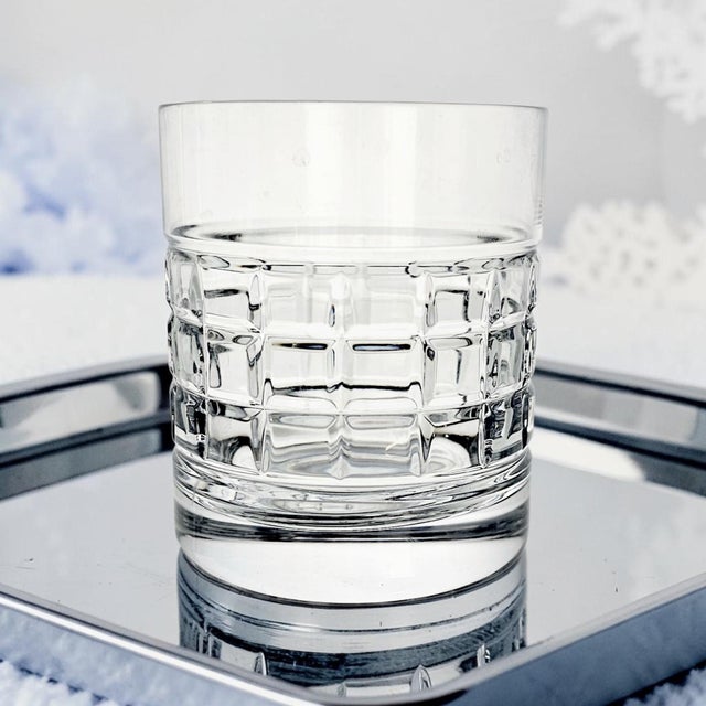 English Waterford London Irish Crystal Double Old Fashioned Glass 4" For Sale - Image 3 of 9