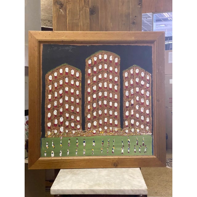 1990s Jimmy Lee Sudduth Folk Art Painting With Mud For Sale - Image 12 of 13