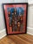 Terra Cotta 1970s Framed Geometric Cityscape Long-Stitch Needlepoint For Sale - Image 8 of 8