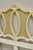 Mid 20th Century Vintage French Provincial Hollywood Regency Cream Painted Cane King Headboard For Sale - Image 9 of 11