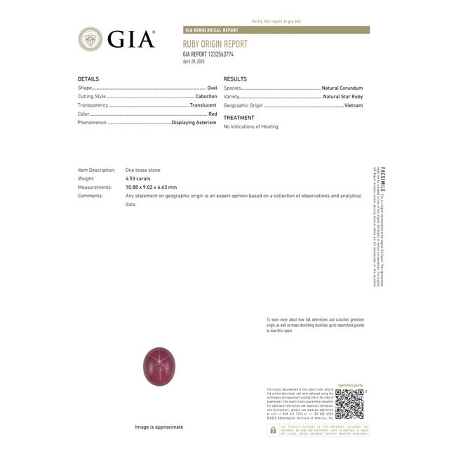 Red Vintage Gia 9.50 Carat No Heat Star Ruby 18k Yellow Gold Bezel Stud Earrings, A Pair For Sale - Image 8 of 8