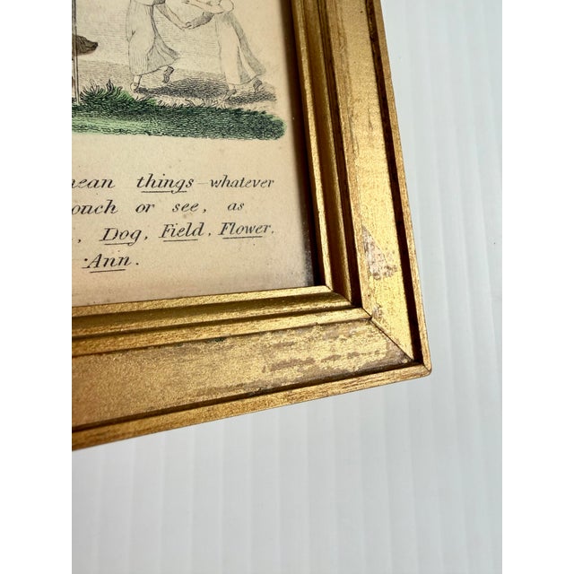 2 Antique Victorian English Dictionary Examples Noun/Verb Art Prints Gold Frames For Sale In Cleveland - Image 6 of 10