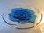 1970s Large Blue Flower Glass Bowl from Rosenthal, 1977 For Sale - Image 5 of 10