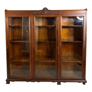 Antique Mission Oak Bookcase For Sale