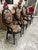 Black Lacquered Bamboo Chairs with Floral Fabric by Vivai Del Sud, 1970, Set of 4 For Sale - Image 10 of 11