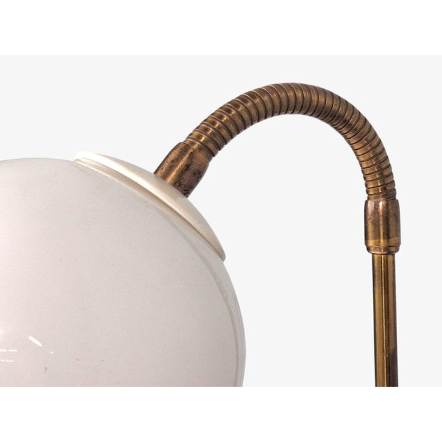 Swedish Modern, Clip-on Task Light, Brass, Wood, Glass, Sweden, 1950s For Sale - Image 9 of 12