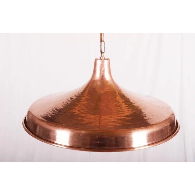 Danish Hammered Copper Pendant, 1950s For Sale - Image 3 of 10
