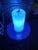 Glass C. 1960 Blue Glass Lattimo Sun Pendant Lamp Shade by Alessandro Pianon for Vistosi For Sale - Image 7 of 18