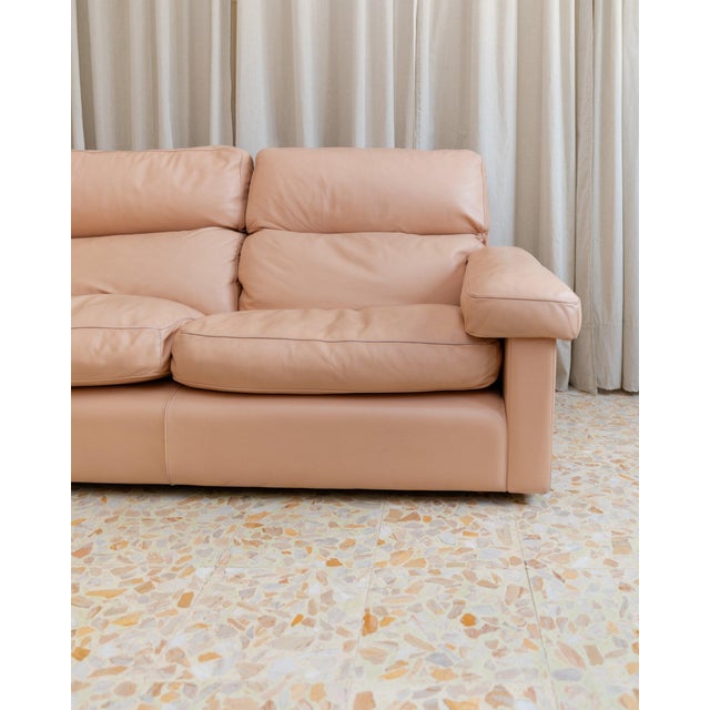 Vintage Model Petronio Modular Leather Sofa in Blush by Tito Agnoli for Poltrona Frau, 1970s For Sale - Image 6 of 18
