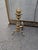Hollywood Regency Mid 20th century Hollywood Regency Brass Fireplace Andirons With Flex Screen For Sale - Image 3 of 11