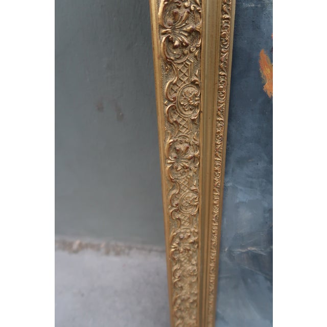 1940s Large French Oil Painting – Floral Still Life With Tulips – Ornate Giltwood Frame – French Art For Sale - Image 9 of 12