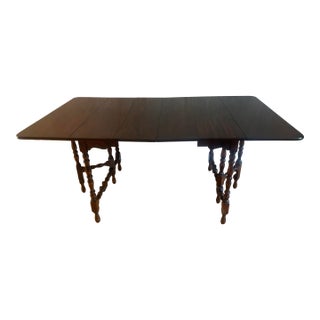 Vintage Solid Wood Dining Table For Sale